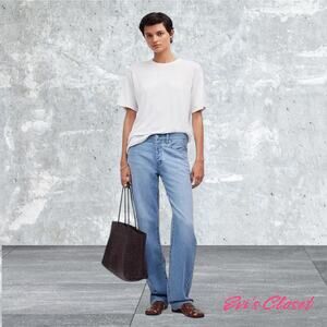 Madewell Linen-Blend Crewneck Oversized Tee Size XS #NR357 NWT